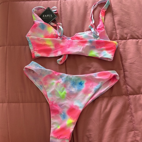 NEW- tie and dye bikini- with tags - Picture 2 of 2